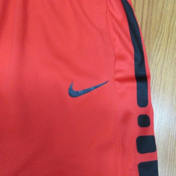 NIKE DRI-FIT POLYESTER MESH SHORTS RED & BLACK Sz X-LARGE, XL - Picture 2 of 4